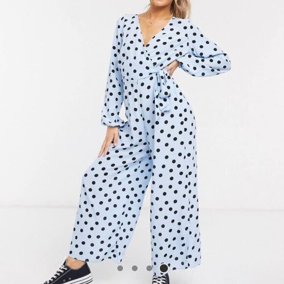 ASOS Jumpsuit Polka Dot Size 2 - Picture 1 of 3
